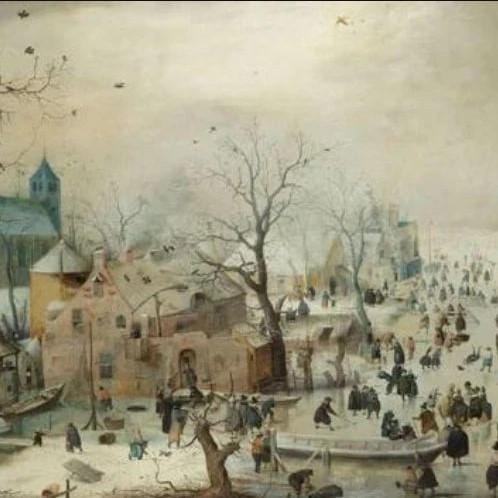 The Owl Box A3 Ice Skating Decoupage Paper