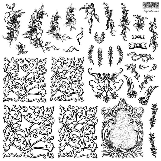 The Owl Box Alphabellies 12x12 Decor Stamp