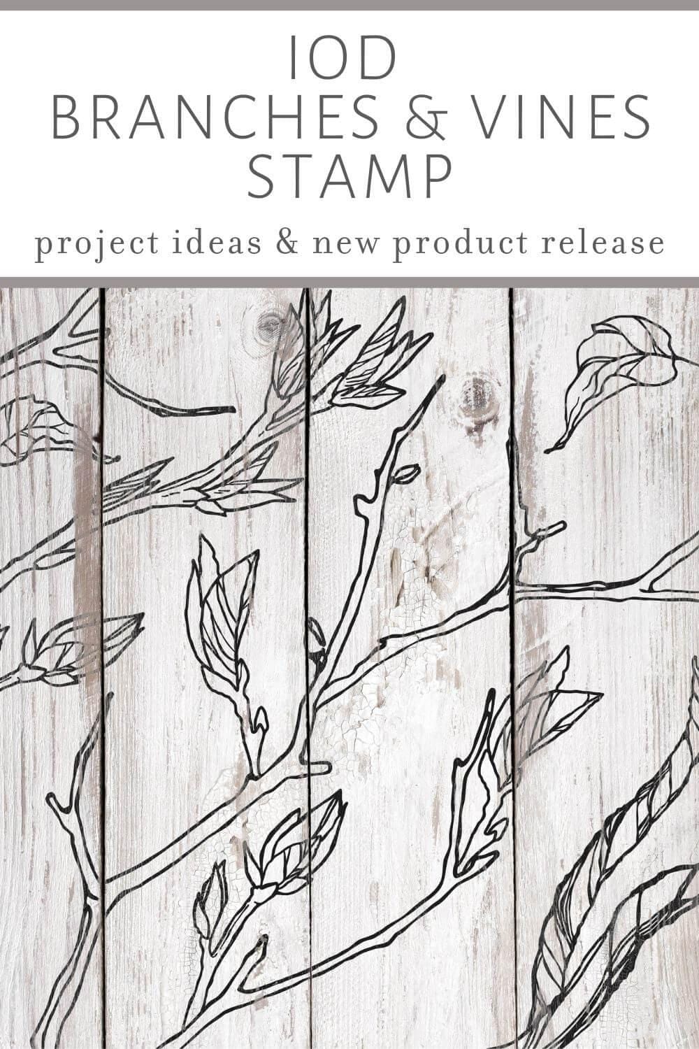 The Owl Box Branches & Vines 12x12 Decor Stamp