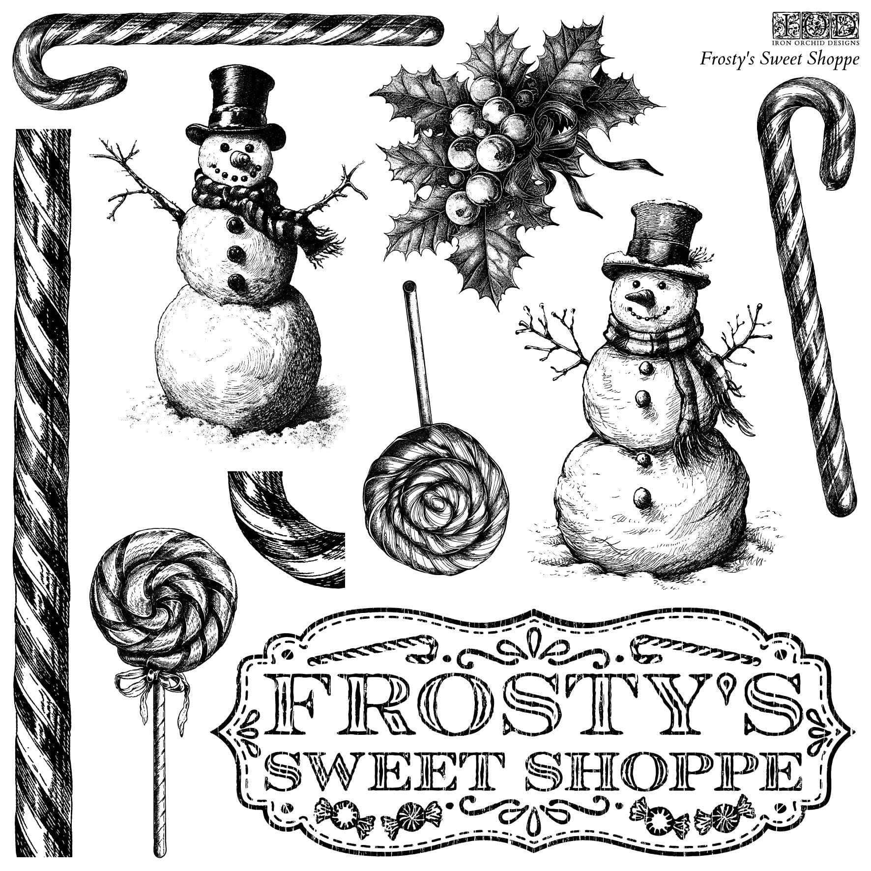 The Owl Box Frosty's Sweet Shoppe 12x12 IOD Stamp™