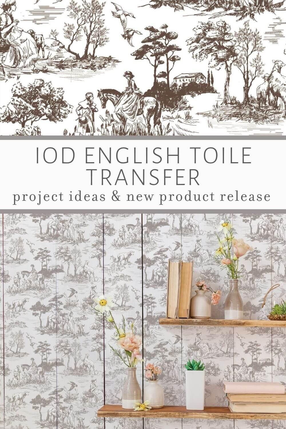 The Owl Box English Toile IOD Transfer 12" x 16" Pad