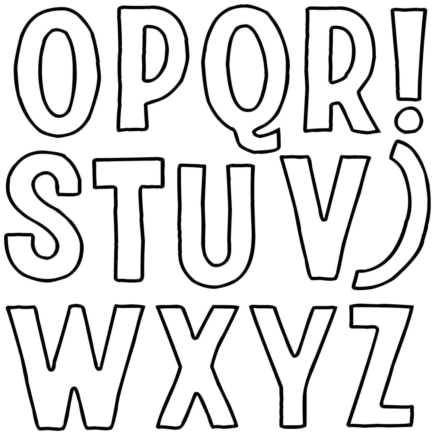 The Owl Box Retro Letters 12x12 Decor Stamp Set